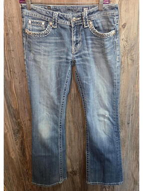 Miss Me Denim Blue Jeans Women Sz 29 (30x31) Boot JE5180B3R - Buckle Exclusive